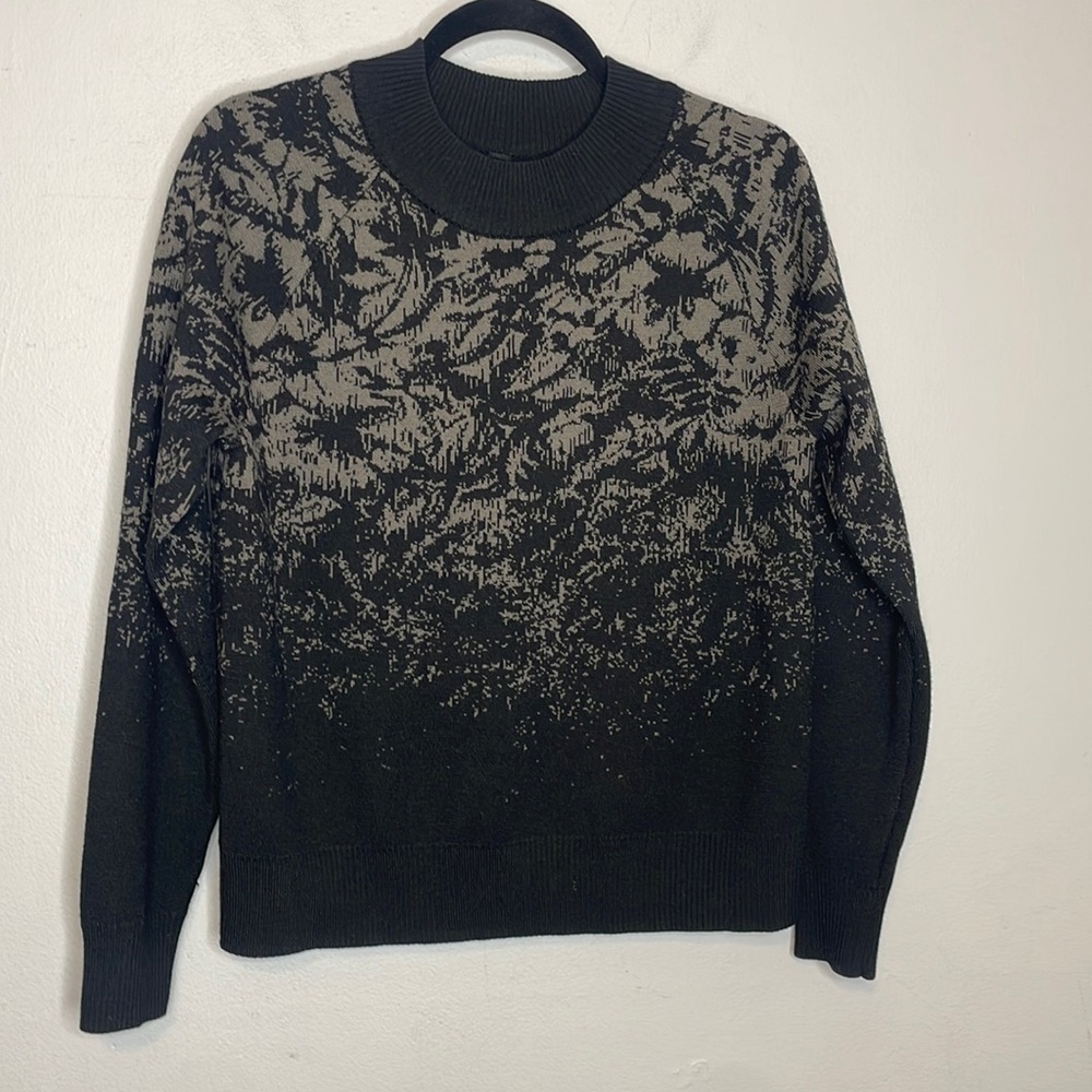 Athleta | Textured Jacquard Pullover Merino Wool Blend Sweater Size XS